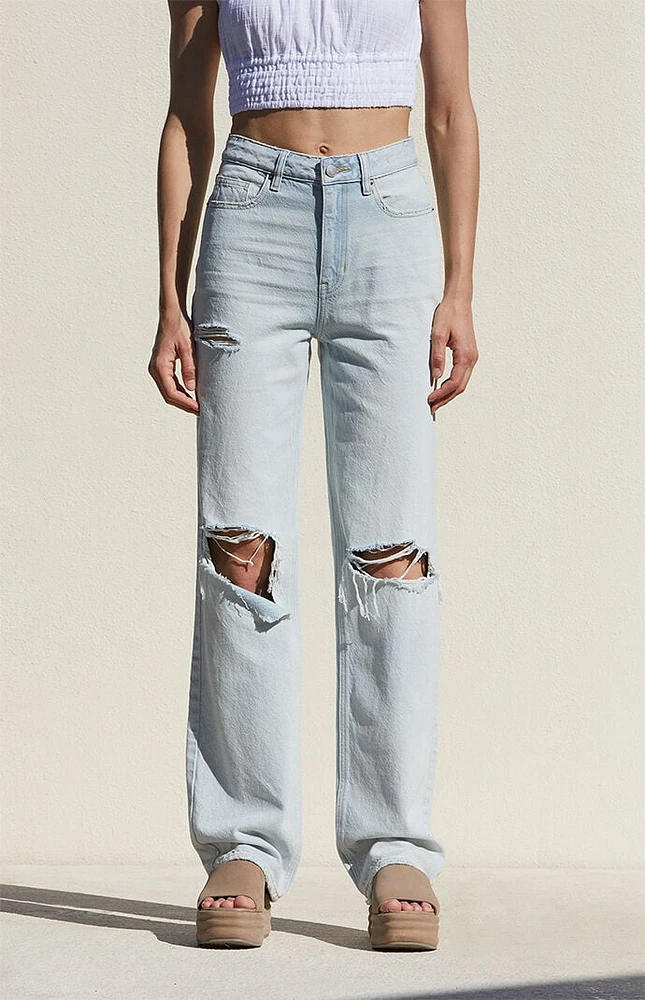 PacSun Light Indigo Ripped '90s Boyfriend Jeans