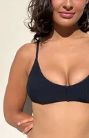 Ribbed Scoop Neck Bikini Top