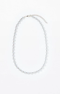 PacSun Silver Pearl Necklace