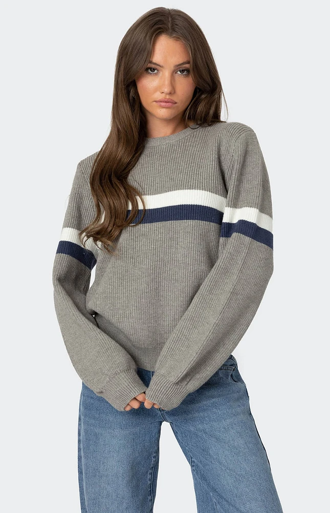 Edikted Nautical Striped Oversized Sweater