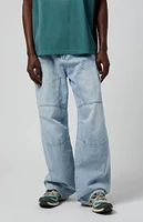 PacSun Light Indigo Cargo Extreme Baggy Jeans