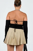 Princess Polly Beige Cartwright Mini Skirt