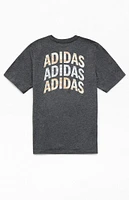 adidas Kids Heather Grey Tiger Camo Stack T-Shirt