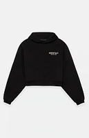 Fear of God Essentials Women's Black Fleece Cropped Hoodie