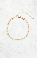LA Hearts Gold Beaded Chain Bracelet
