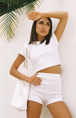 Organic White Classic Cropped T-Shirt