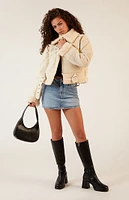 PacSun Sherpa Faux Leather Bomber Jacket