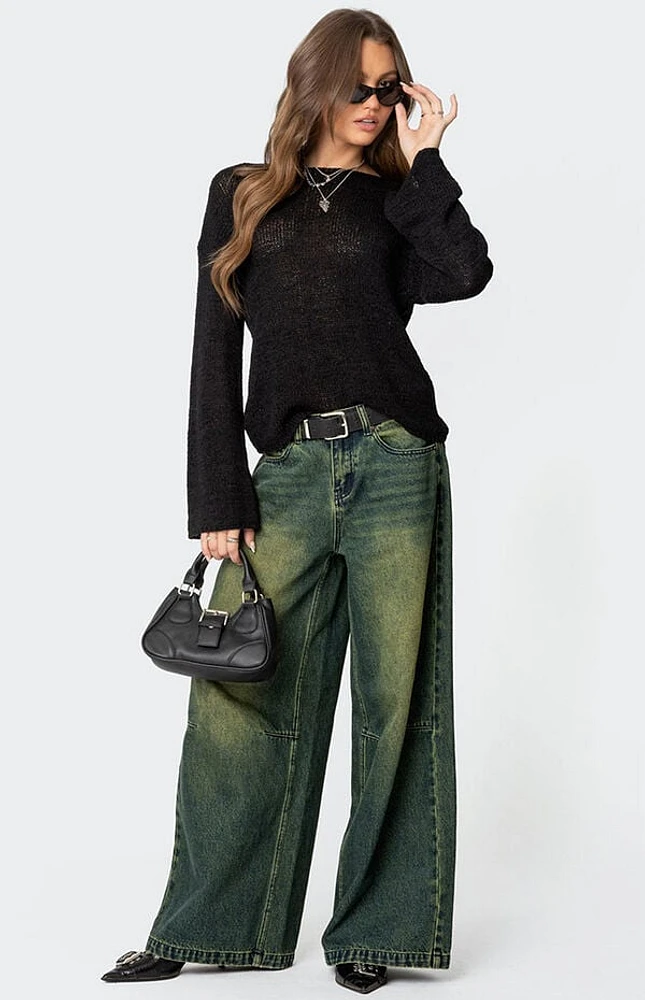 Edikted Shawn Washed Low Rise Jeans