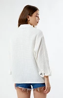 Obey Camille Waffle Knit Button Down Shirt