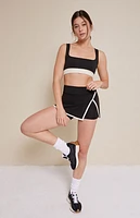 PAC 1980 WHISPER Active Black Double Bias Sports Bra