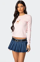 Edikted Bambi Bow Long Sleeve Top