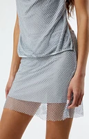 WEWOREWHAT Crystal Mini Skirt