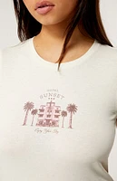 Golden Hour Hotel Sunset Skimmer T-Shirt