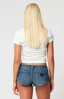 ABRAND Petra 00 Super Low Denim Shorts