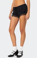 Edikted Rumi Lace Trim Shorts