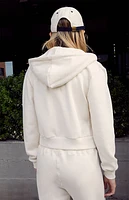 John Galt Off White Full Zip Hoodie