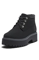 Timberland Women's Black Stone Street Mid Lace-Up Waterproof Boots