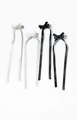 LA Hearts 4 Pack Mini Bow Clips