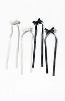 LA Hearts 4 Pack Mini Bow Clips