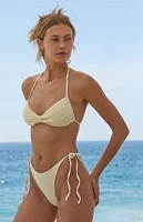 PacSun Yellow Gingham Rory Tie Side Bikini Bottom