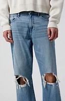 Pacsun Medium Indigo Ripped Baggy Jeans