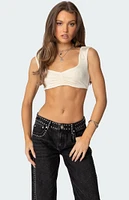 Edikted Summit Ruched Crop Top