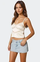 Edikted Tamar Satin Effect Tank Top