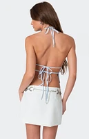 Edikted Double Drawstring Backless Top