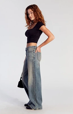 Pacsun Casey Star Stud Low Rise Baggy Jeans
