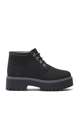 Timberland Women's Black Stone Street Mid Lace-Up Waterproof Boots