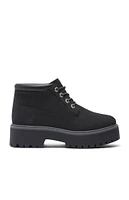 Timberland Women's Black Stone Street Mid Lace-Up Waterproof Boots