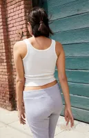 John Galt White Henley Tank Top