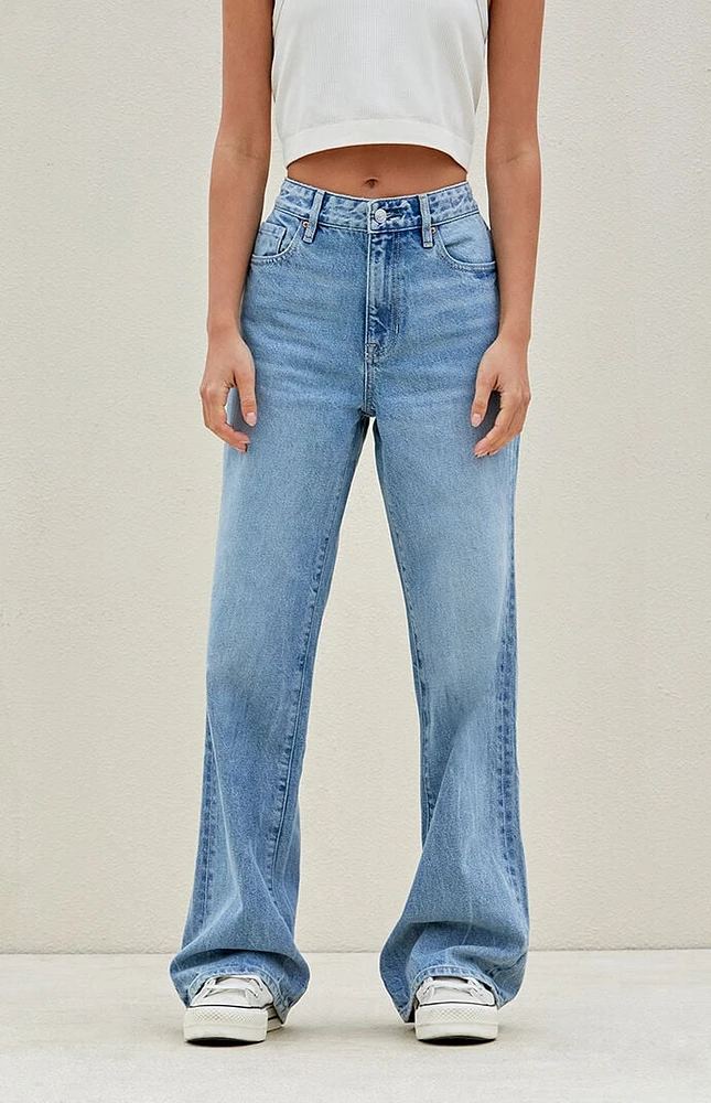 PacSun Light Indigo High Waisted Girlfriend Jeans