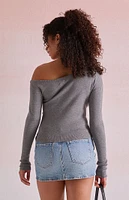 Beverly and Beck Daryn Asymmetrical Button Sweater