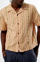 Pacsun Beck Striped Floral Oversized Camp Shirt