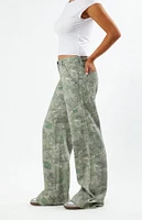 PacSun Tree Camo Low Rise Baggy Pants