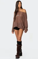 Edikted Bri Oversized Boat Neck Sweater