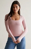 Contour Breathe Scooped Out Fitted Long Sleeve Top