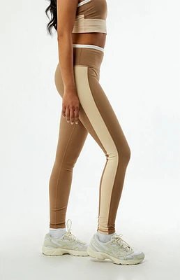 FABLETICS Active Brown Define PowerHold High Waisted Leggings