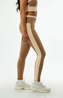 FABLETICS Active Brown Define PowerHold High Waisted Leggings