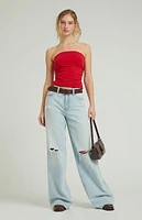 PacSun Jessie Light Indigo High Waisted Baggy Jeans