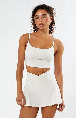 PAC 1980 WHISPER Active Ivory Crossover Front Mini Skirt