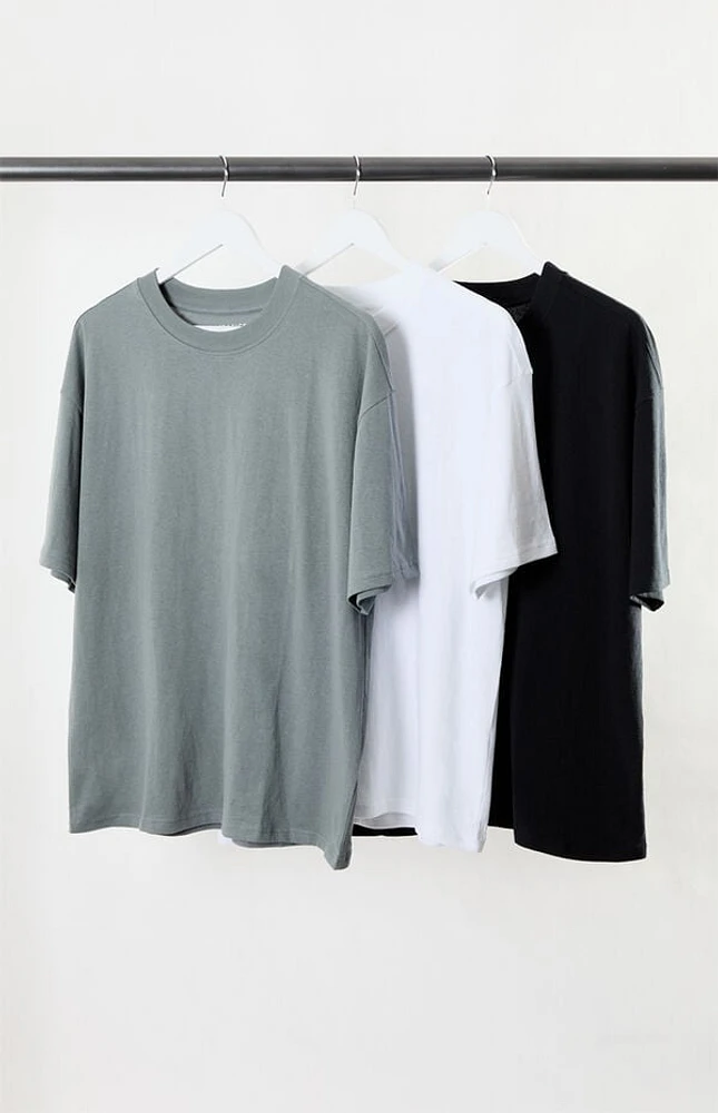 PS Basics 3 Pack Solid Color Oversized T-Shirts