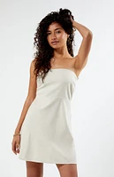 LA Hearts Strapless Linen Mini Dress