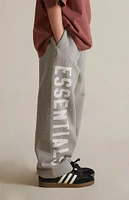 Fear of God Essentials Kids Dark Heather Oatmeal Fleece Relaxed Sweatpants