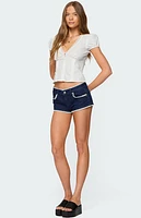 Edikted Antonella Cotton Button Up Top