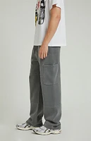 PacSun Charcoal Kyler Fleece Baggy Cargo Sweatpants