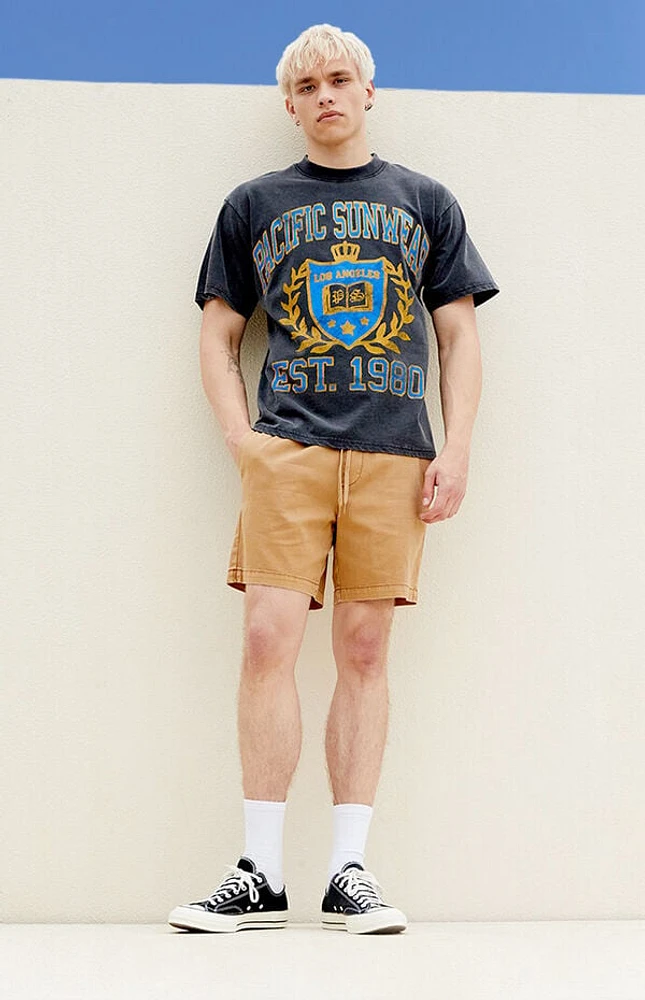 Pacsun Khaki Twill Volley Shorts