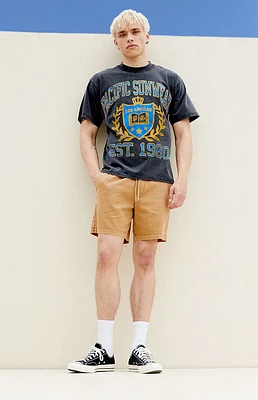 PacSun Khaki Twill Volley Shorts