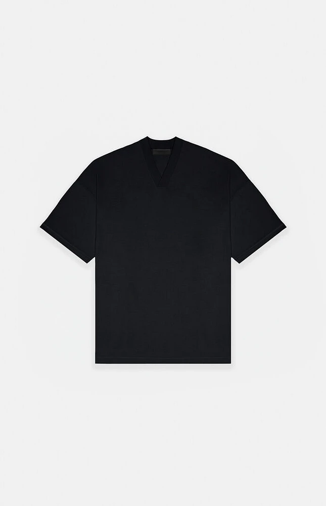 Kids Fear of God Essentials Jet Black V-Neck T-Shirt